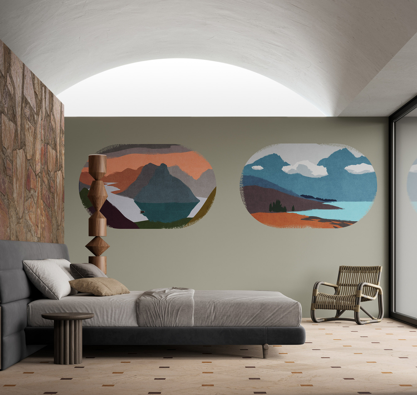 Панно Luna Круиз Путешествие в интерьере Фьорды CRZ2 005 3×2 фото в интерьере